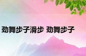 劲舞步子滑步 劲舞步子 