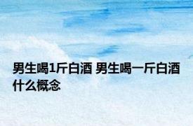 男生喝1斤白酒 男生喝一斤白酒什么概念