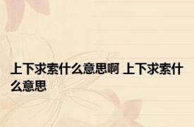 上下求索什么意思啊 上下求索什么意思