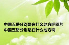 中国五岳分别是在什么地方啊图片 中国五岳分别是在什么地方啊