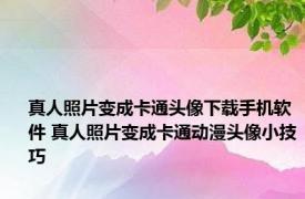 真人照片变成卡通头像下载手机软件 真人照片变成卡通动漫头像小技巧