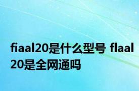 fiaal20是什么型号 flaal20是全网通吗