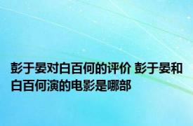 彭于晏对白百何的评价 彭于晏和白百何演的电影是哪部