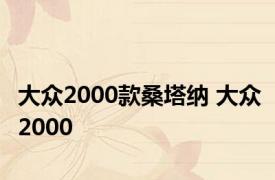 大众2000款桑塔纳 大众2000 