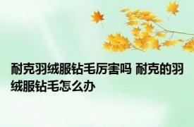 耐克羽绒服钻毛厉害吗 耐克的羽绒服钻毛怎么办