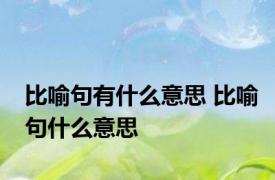 比喻句有什么意思 比喻句什么意思