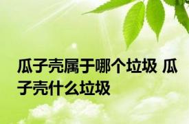 瓜子壳属于哪个垃圾 瓜子壳什么垃圾