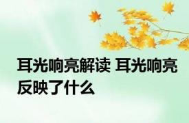 耳光响亮解读 耳光响亮反映了什么