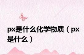 px是什么化学物质（px是什么）