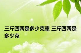三斤四两是多少克重 三斤四两是多少克