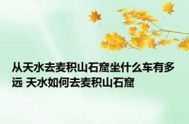 从天水去麦积山石窟坐什么车有多远 天水如何去麦积山石窟