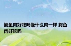 鳄鱼肉好吃吗像什么肉一样 鳄鱼肉好吃吗