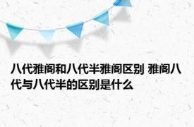 八代雅阁和八代半雅阁区别 雅阁八代与八代半的区别是什么