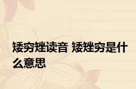 矮穷矬读音 矮矬穷是什么意思