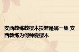 安西教练教樱木投篮是哪一集 安西教练为何钟爱樱木
