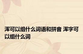 浑可以组什么词语和拼音 浑字可以组什么词