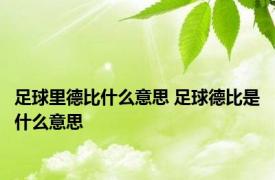 足球里德比什么意思 足球德比是什么意思