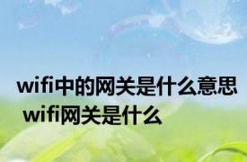 wifi中的网关是什么意思 wifi网关是什么