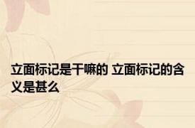 立面标记是干嘛的 立面标记的含义是甚么