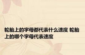 轮胎上的字母都代表什么速度 轮胎上的哪个字母代表速度