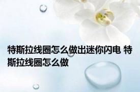 特斯拉线圈怎么做出迷你闪电 特斯拉线圈怎么做
