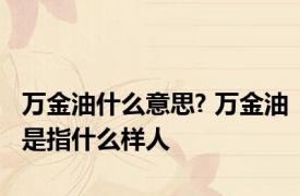 万金油什么意思? 万金油是指什么样人