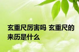 玄重尺厉害吗 玄重尺的来历是什么