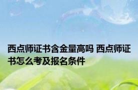 西点师证书含金量高吗 西点师证书怎么考及报名条件