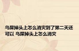 鸟屎掉头上怎么消灾到了第二天还可以 鸟屎掉头上怎么消灾