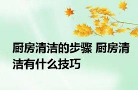 厨房清洁的步骤 厨房清洁有什么技巧