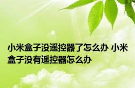 小米盒子没遥控器了怎么办 小米盒子没有遥控器怎么办