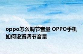 oppo怎么调节音量 OPPO手机如何设置调节音量