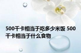 500千卡相当于吃多少米饭 500千卡相当于什么食物