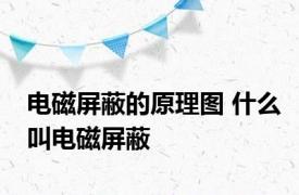 电磁屏蔽的原理图 什么叫电磁屏蔽