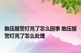 胎压报警灯亮了怎么回事 胎压报警灯亮了怎么处理