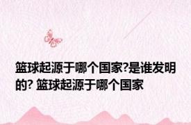 篮球起源于哪个国家?是谁发明的? 篮球起源于哪个国家