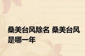 桑美台风除名 桑美台风是哪一年