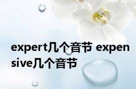 expert几个音节 expensive几个音节