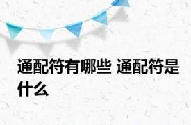 通配符有哪些 通配符是什么