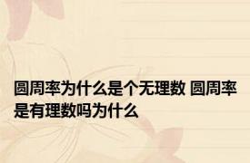 圆周率为什么是个无理数 圆周率是有理数吗为什么