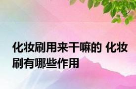化妆刷用来干嘛的 化妆刷有哪些作用