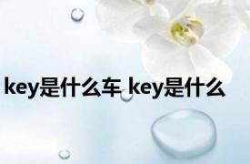 key是什么车 key是什么
