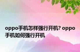oppo手机怎样强行开机? oppo手机如何强行开机