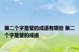 第二个字是莹的成语有哪些 第二个字是莹的成语