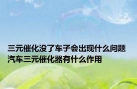 三元催化没了车子会出现什么问题 汽车三元催化器有什么作用