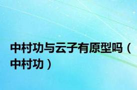 中村功与云子有原型吗（中村功）