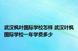 武汉枫叶国际学校怎样 武汉叶枫国际学校一年学费多少