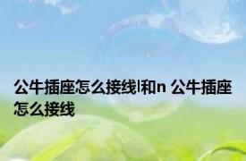 公牛插座怎么接线l和n 公牛插座怎么接线