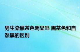 男生染黑茶色明显吗 黑茶色和自然黑的区别