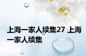 上海一家人续集27 上海一家人续集 